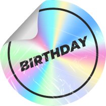 birthday sticker