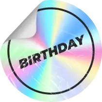 birthday sticker